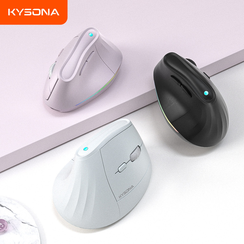 Carefully Selected Spot Straight Hair Ergonomic Vertical Office Mouse Vertical Mouse 4000Dpi Silent Switch