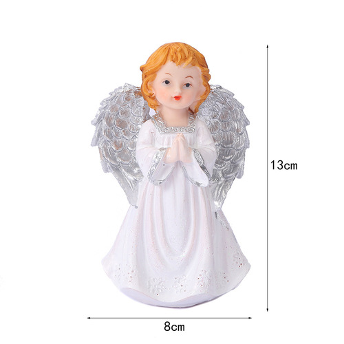 Creative American Cute Girl Elf Angel Statue Study Living Room Desktop Resin Crafts Birthday Gift