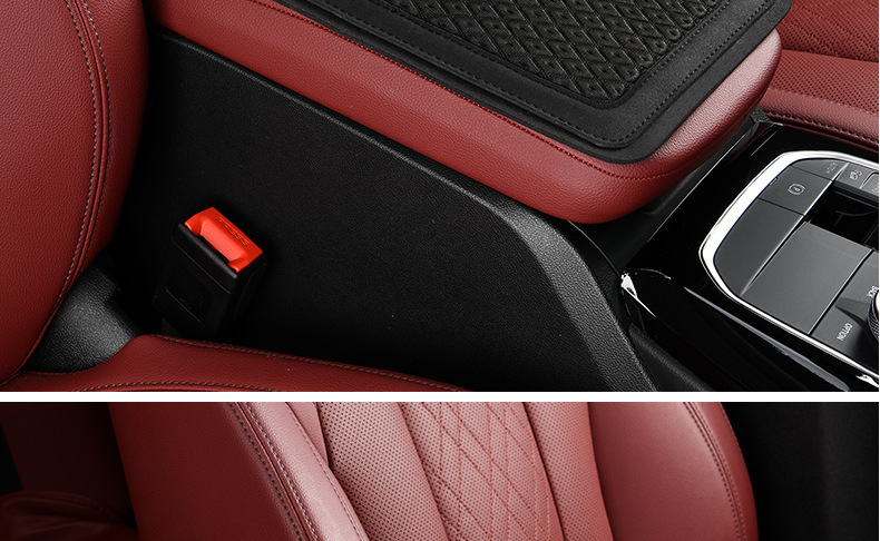 Manufacturer's Direct Cross-Border Sales of Car Ice Silk Cooling, Breathable, Non-Slip Armrest Box Mats, Comfortable and Universal Armrest Pads for the Car Interior