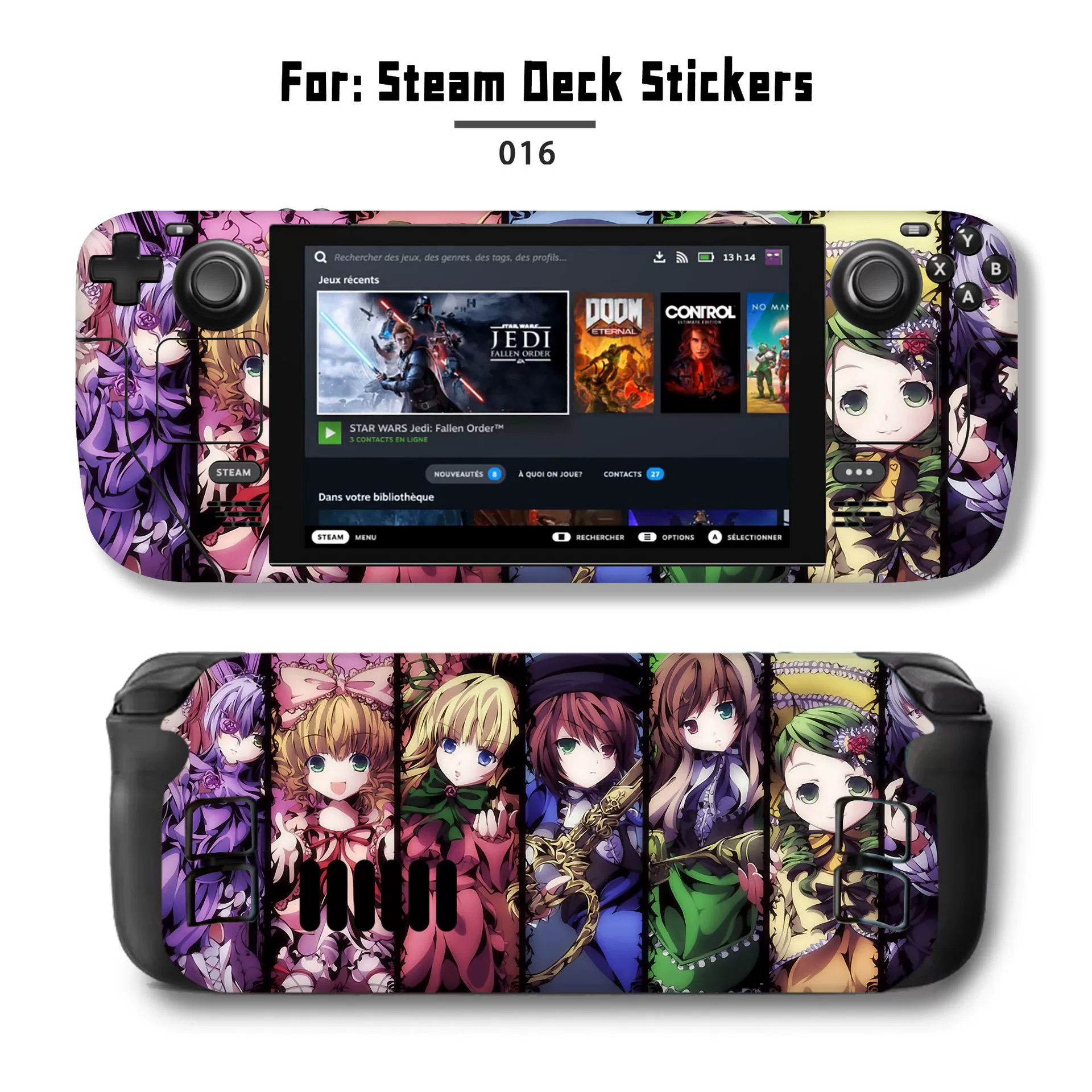 Подходит для наклейки Steam Deck, наклейка на Steam Deck Patch, Steam Panda, вручную, персональный пиксель