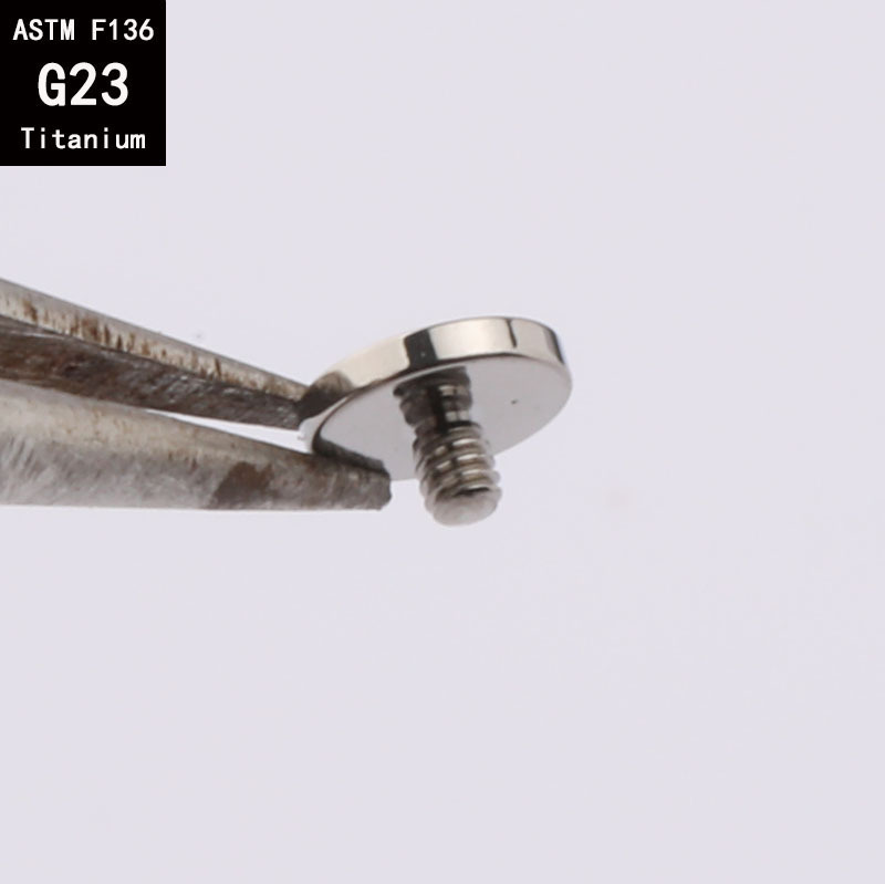 G23 Titanium Flat Buried Nail Lip Nail Ear Studs Base Nail Piercing Jewelry Accessories 5mm detail image 8