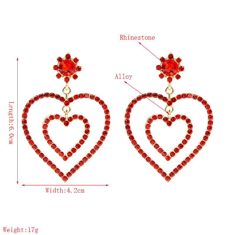 Creative Hollow Double Heart-shaped Earrings display picture 1