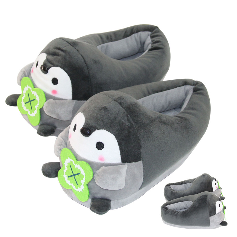 Game peripheral anime cartoon soft cute penguin cotton slippers winter warm all-inclusive plush couple home cotton slippers Game peripheral anime cartoon soft cute penguin cotton slippers winter warm all-inclusive plush couple home cotton slippers