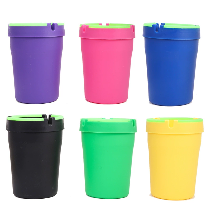 Новенькая автомобильная пепельница из ПП материала с светящейся полосой, аксессуар для курения, цвет макарон