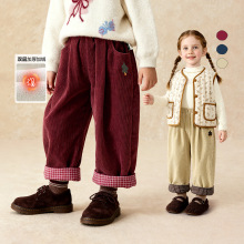 【加工定制】童贝童装2025年冬季新款女童加绒裤儿童保暖休闲裤