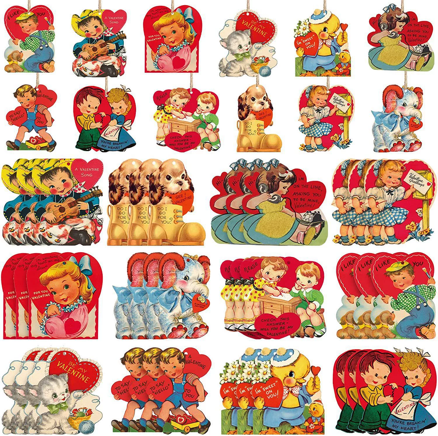 Трансграничные новые 36 штук ретро деревянные украшения на День Святого Валентина украшения дома висячие украшения