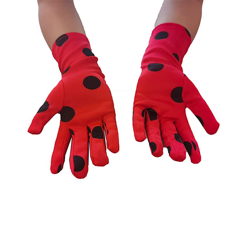 Ficlwigkis mariquita para niños accesorios de ropa de niña guantes de halloween vestido de fiesta de disfraces guantes