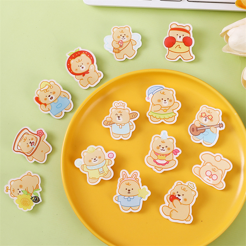 クリームイエローベアアクリルブローチかわいい漫画バッジペンダントスクールバッグペンダント装飾小物アクセサリーカスタマイズ|undefined