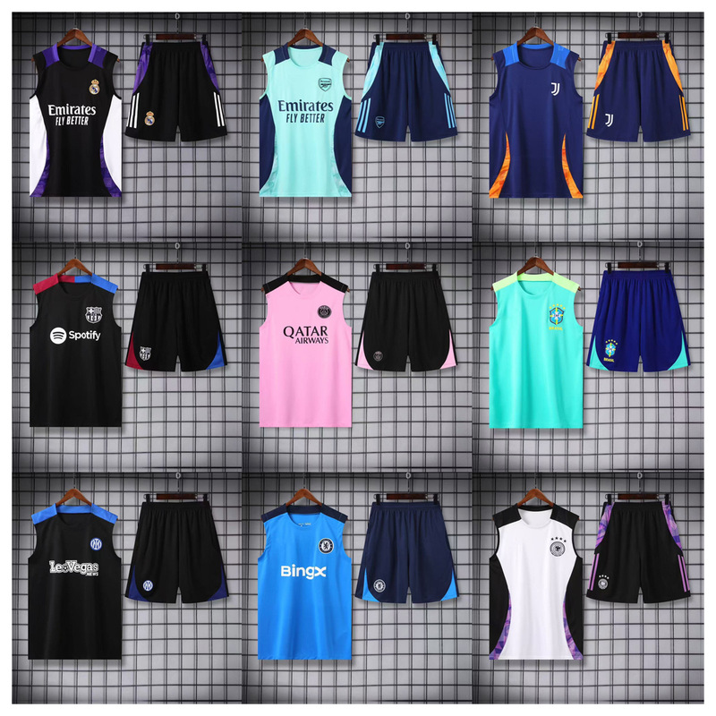 Wholesale Football Vest Training Uniforms Inter Milan Paris Real Madrid Barcelona Arsenal Chelsea Juventus Training Uniforms