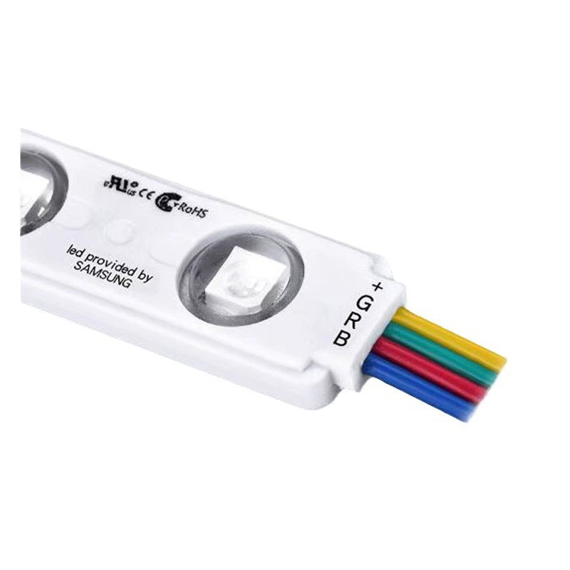 5050 трехламповый водонепроницаемый модуль смены цвета RGB инъекционная формовочная модуль низковольтный световой знак ламинable