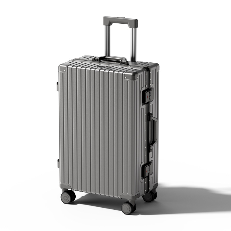 Mysterious gray aluminum frame box