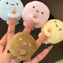 可爱发卡角落生物三色圆子手玉粉圆蓝圆黄圆玩偶送好朋友礼物公仔