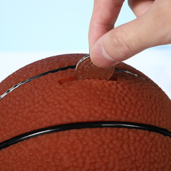 Creative sport-style basketball and soccer coin bank, minimalist casual desktop decor craft money bank