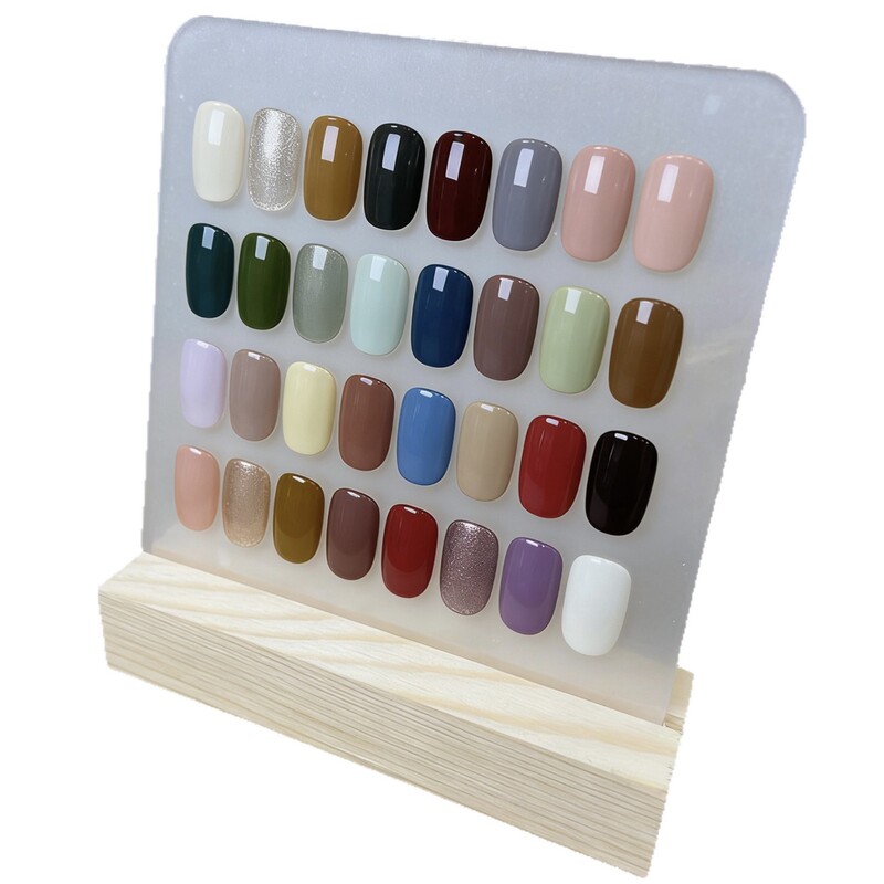 Temu Hot-Selling Square Acrylic Desktop Decoration with Base for Nail Artist Salon Decoration