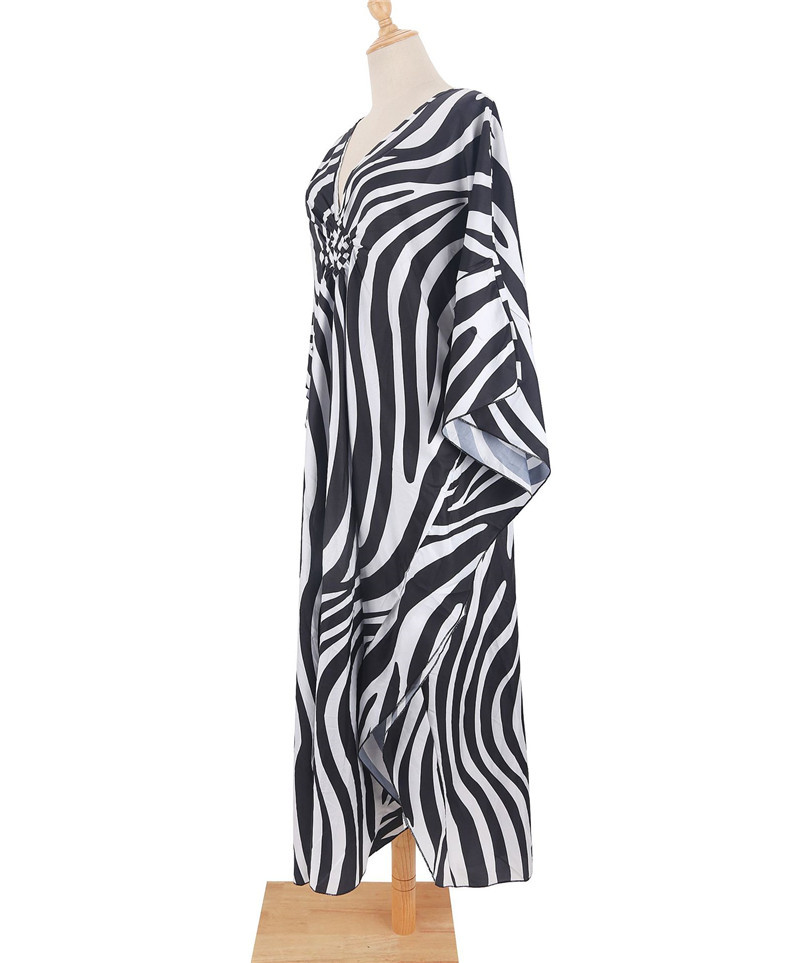 224g Weight Sunscreen Shirt Outerwear Type 3/4 Length Sleeve Sleeve Length Polyester Fabric Type Long Top Length V Neck Neckline Printing, Leopard Pattern Spring&Summer Season Women's Gender Vacation, Beach Style Women's Printing Leopard Vacation Beach Cover Ups 42