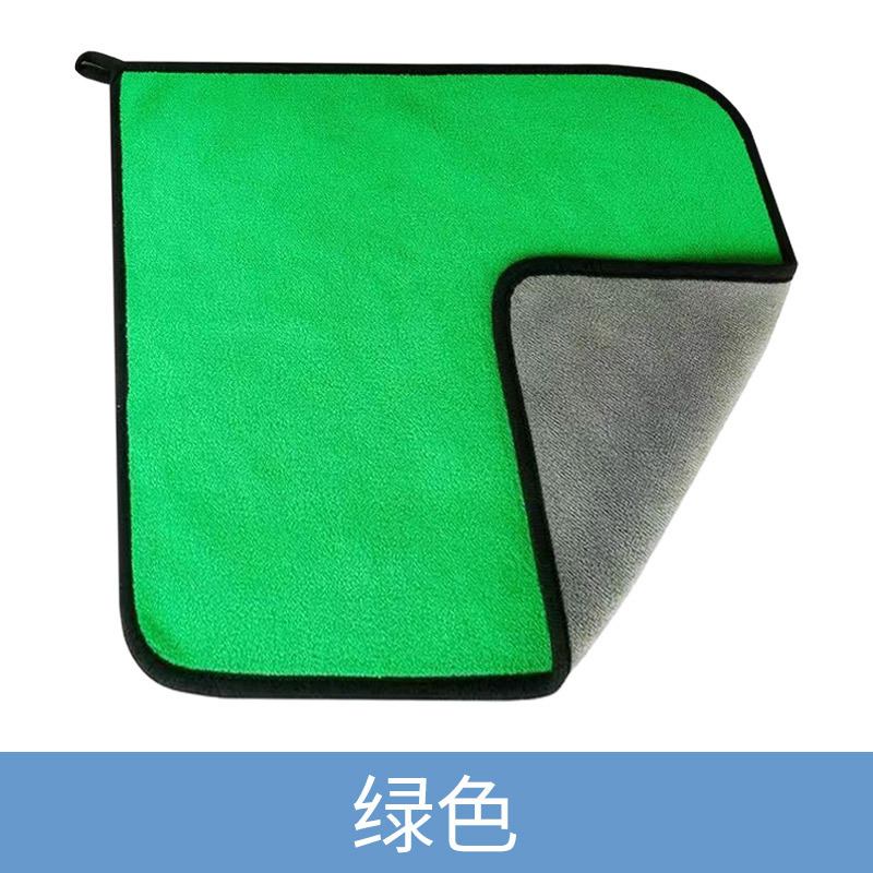 Toalla de lavado de autos de lana de coral de alta densidad Toalla de auto gruesa de doble cara Toalla de limpieza de vidrio absorbente Toalla de limpieza de autos