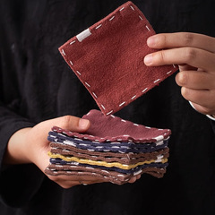 シンプルな綿麻吸水カップマットの底には中国式布芸家庭用茶道部品の工夫茶カップマットの断熱マットがあります。