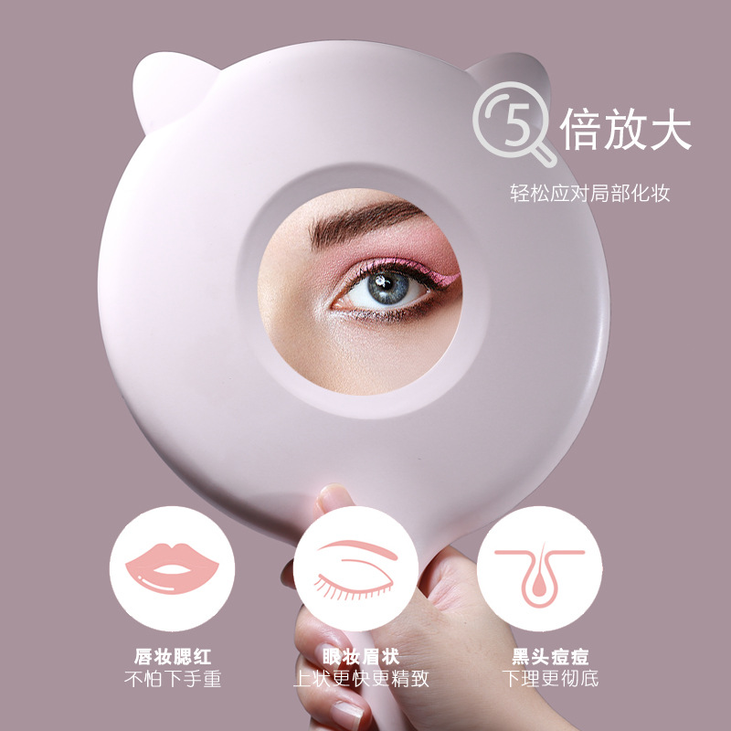 Espejo de maquillaje con lámpara para el hogar led espejo dormitorio de estudiantes de escritorio de oficina portátil ultra alta definición espejo de tocador