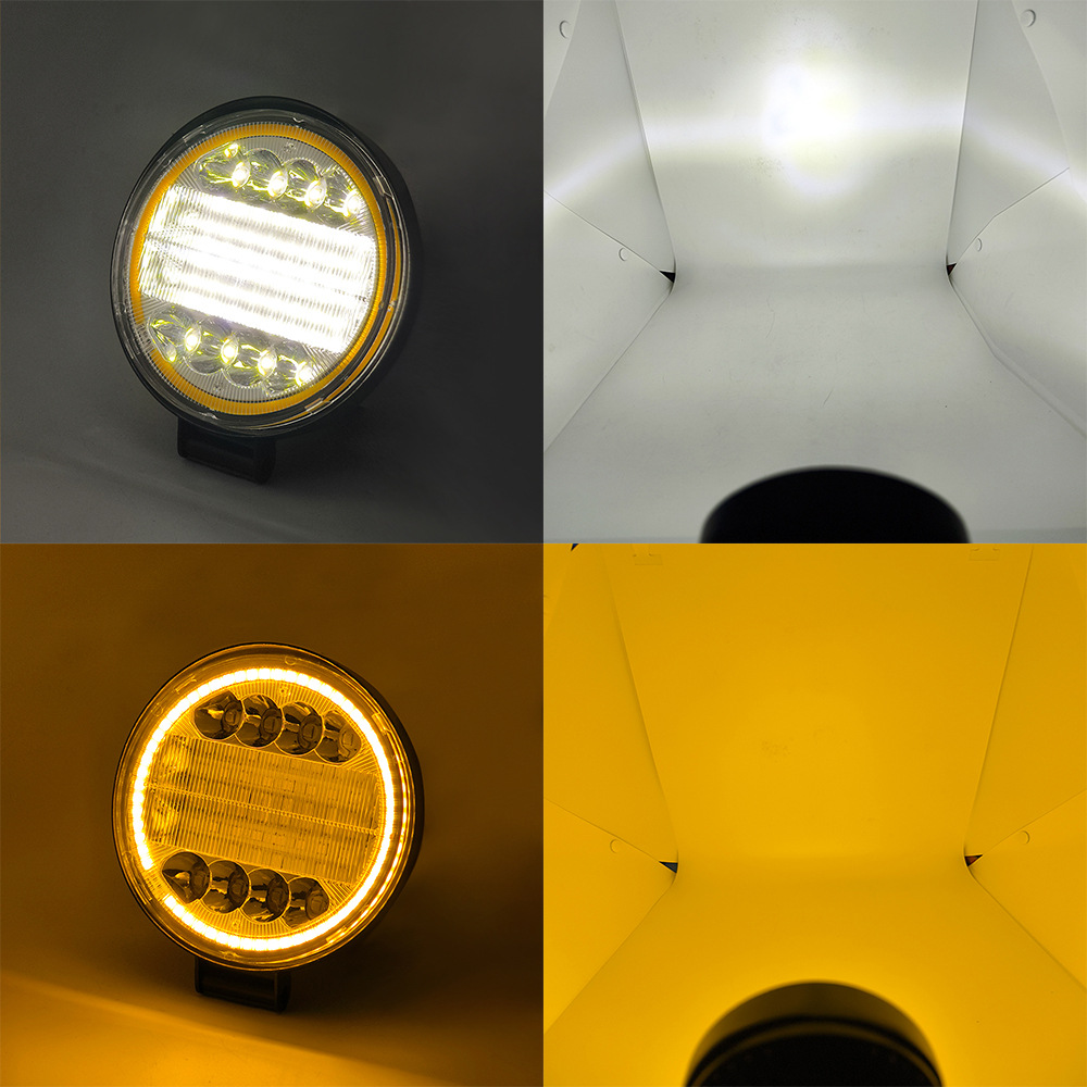 Cross-Border Truck Car Led Work Light Angel Eye Ring 4-Inch 126W Off-Road Vehicle Inspection Light Spotlight Modification