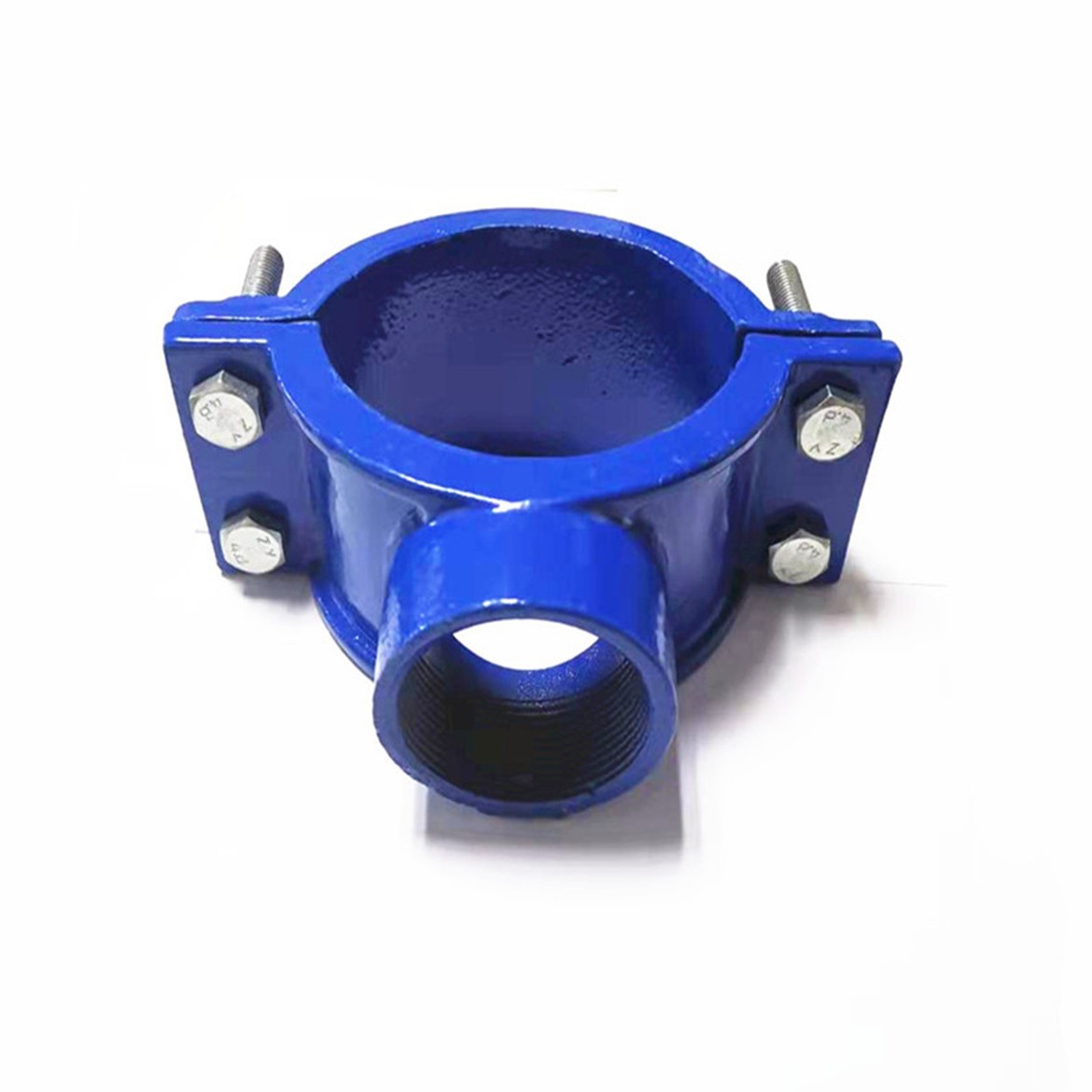 球墨铸铁卡箍 适用于PVC PE管 环氧树脂喷涂 250μm 双片式连接器