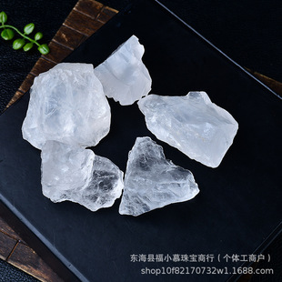 Manufacturer Wholesale Natural White Crystal Raw Stone Gravel Diffuser Stone Aromatherapy Stone Crystal for Home Office Decoration