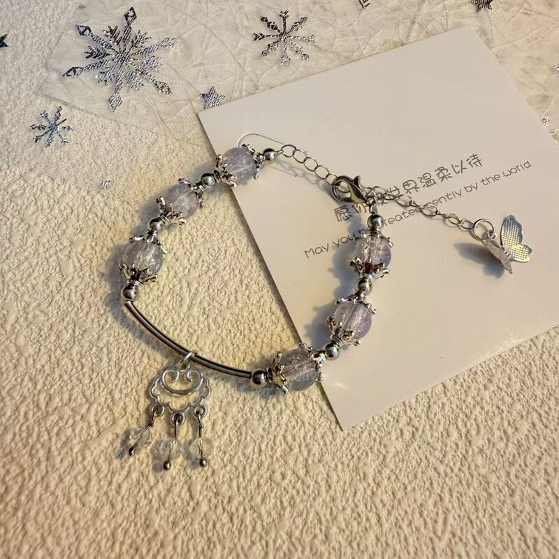 新款碎花星星琉璃手链女ins小众设计森系仙女甜美闺蜜彩珠手串女|undefined