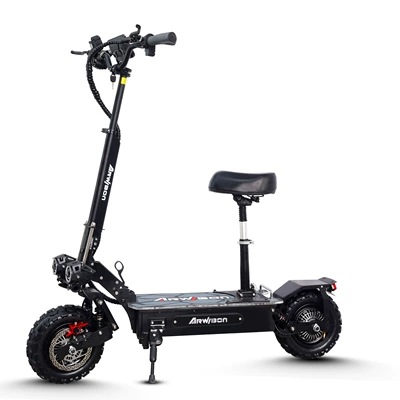 Electric Scooter with High Range, Portable and Foldable, Two-Wheeled Scooter, Lithium Battery-Powered, Performance Portable (Qatlanan elektrik skuterlər) - black