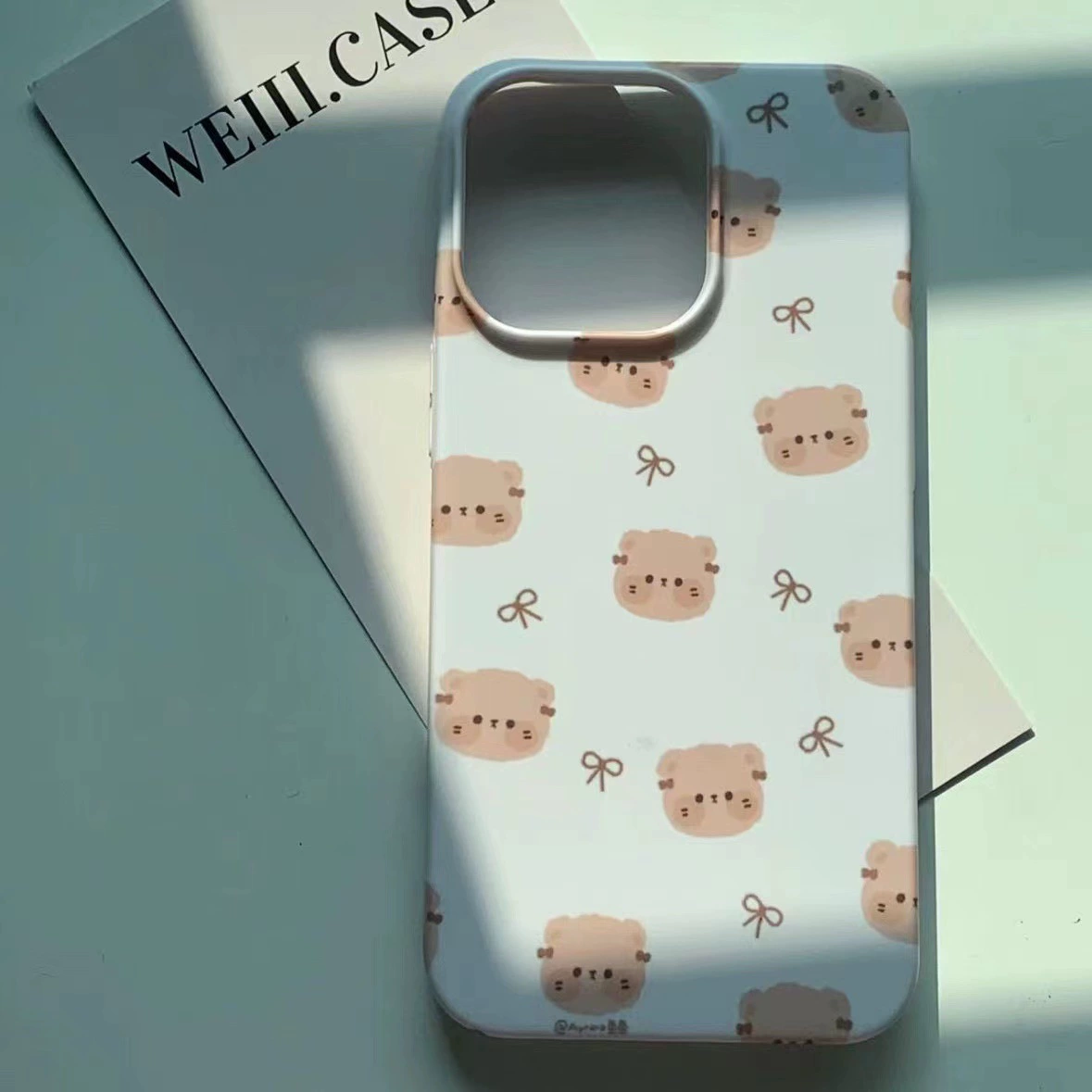 Яблоко, iPhone15, милый чехол для телефона с бантом, с маленькими медведями, 14/13, 13promax, 11, 8plus