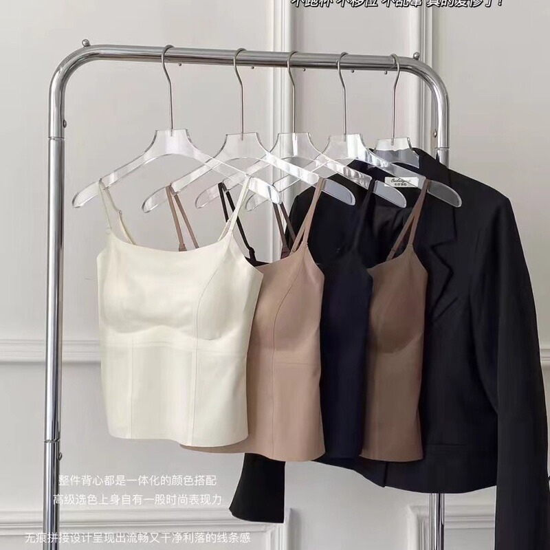 Traceless 5369 Slim Small Vest All-match Sling Underwear Women's Fashion with Chest Pad Anti-running Light Tube Top Women's Inner Vest