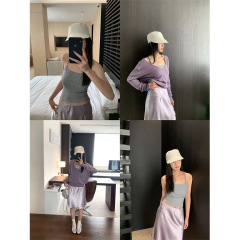 誉一新款2025夏季甜辣风内搭吊带女显瘦打底短款背心上衣女c25310