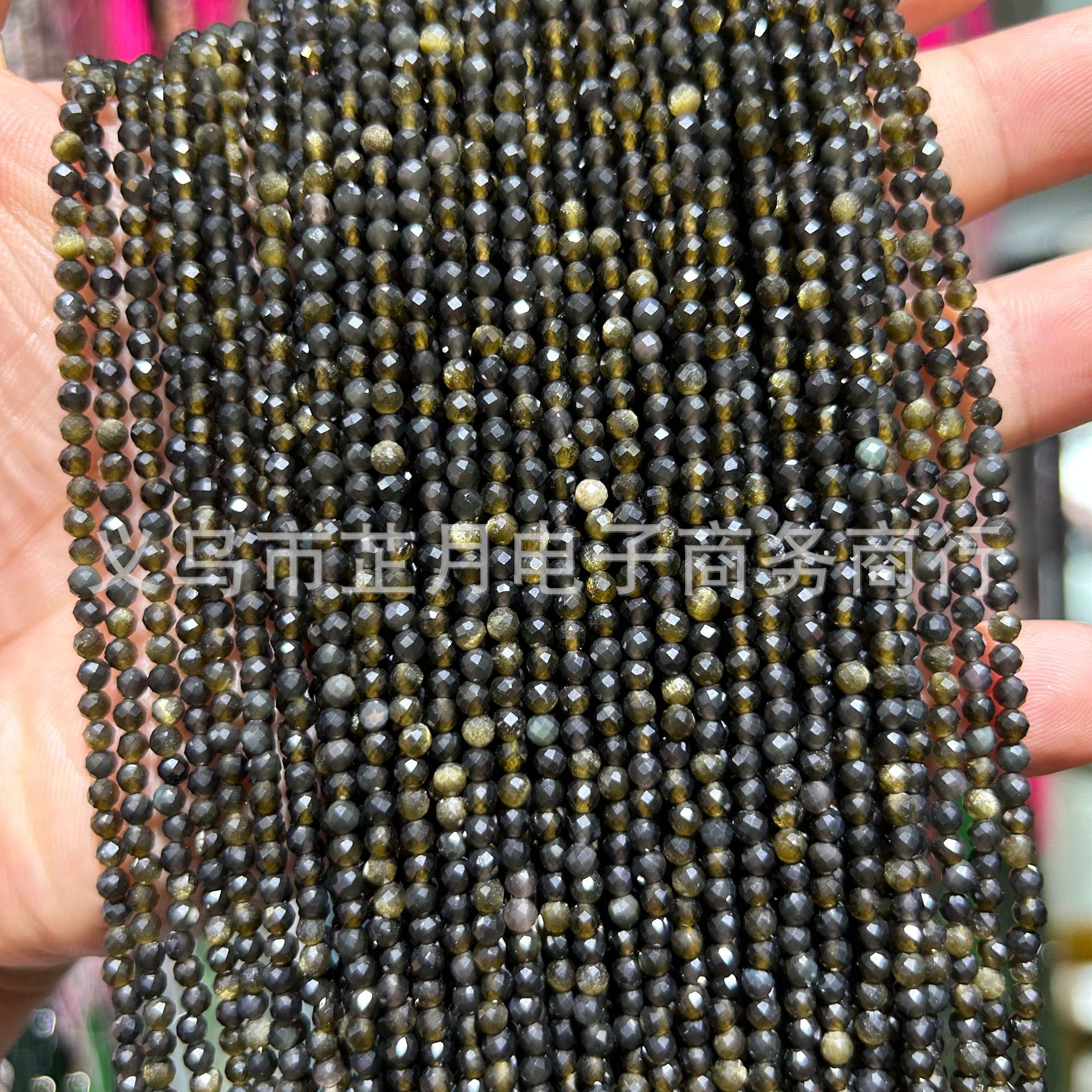 Pequeñas cuentas 2mm3mm4mm facetas todo tipo de ágata Cristal de piedra natural granos sueltos DIY joyería pulsera collar