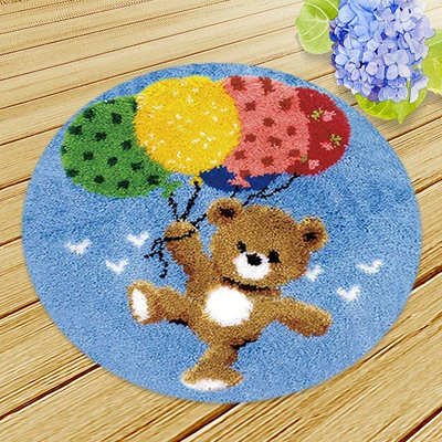Avtomobil döşəmə paspasları — Cushion Chair Cushion Car Seat Cushion - zd039-balloon-bear-38cm-white-net-cross