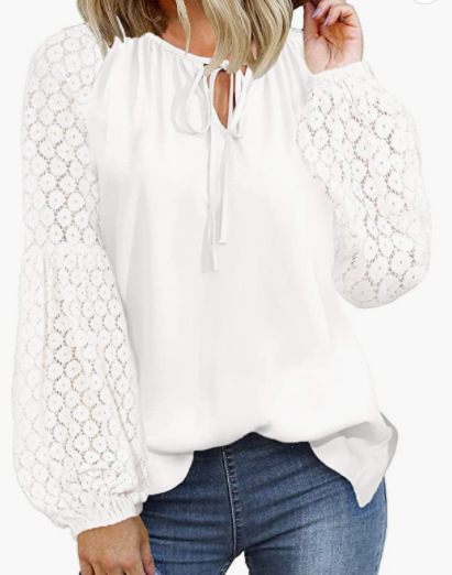 Title 5, T-shirt ampio con cuciture in pizzo, un capo ve...