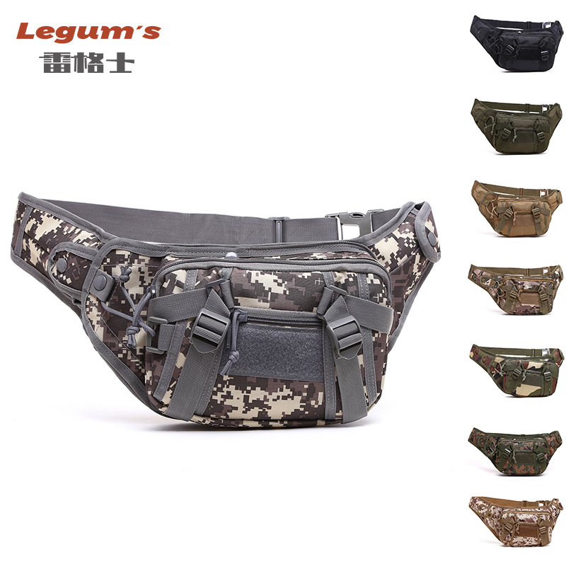 Waterproof Oxford Cloth Outdoor Multifunctional Waist Bag Military Fan Tactical Gun Holster Bag Men's Crossbody Bag Unisex