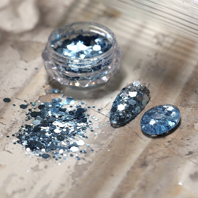 彩色亮片美甲饰品爆闪超薄闪粉亮片脚趾甲显白贴片穿戴甲指甲装饰|undefined