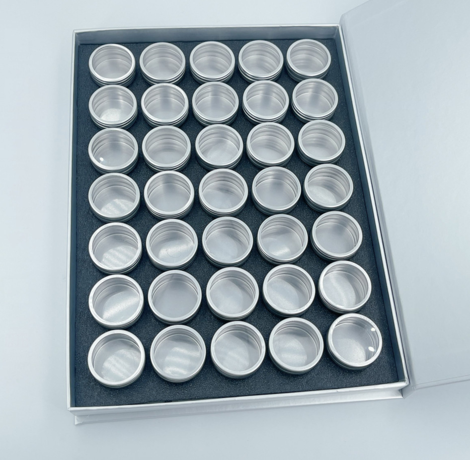 修表工具 零件盒钟表工具收纳盒工具整理盒 铝合金盒子35格配件盒