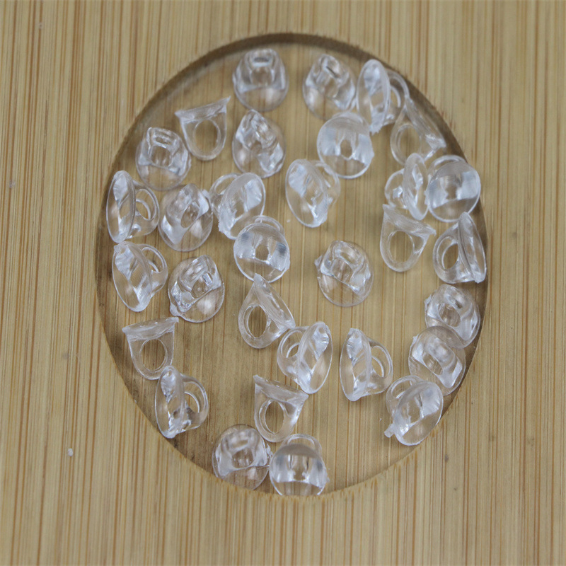 Transparent Flats Bottom Buckle Plastic Buckle Handmade DIY Small Pendant Accessories Bead Chain Fabric Doll Pendant Patch