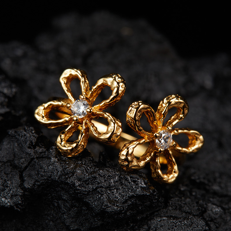 3g Weight Zircon Inlay Material Rings, Jewelry Set Classification cable chain Chain Type 1 Piece Quantity Casual, Daily Occasion 925 Sterling Silver Material Book, Flower Pattern All Seasons Season Women's Gender Elegant, Sweet, Simple Style, Korean Style Style 1 Piece 925 Sterling Silver Book Flower Zircon Cable Chain Rings Jewelry Set 10