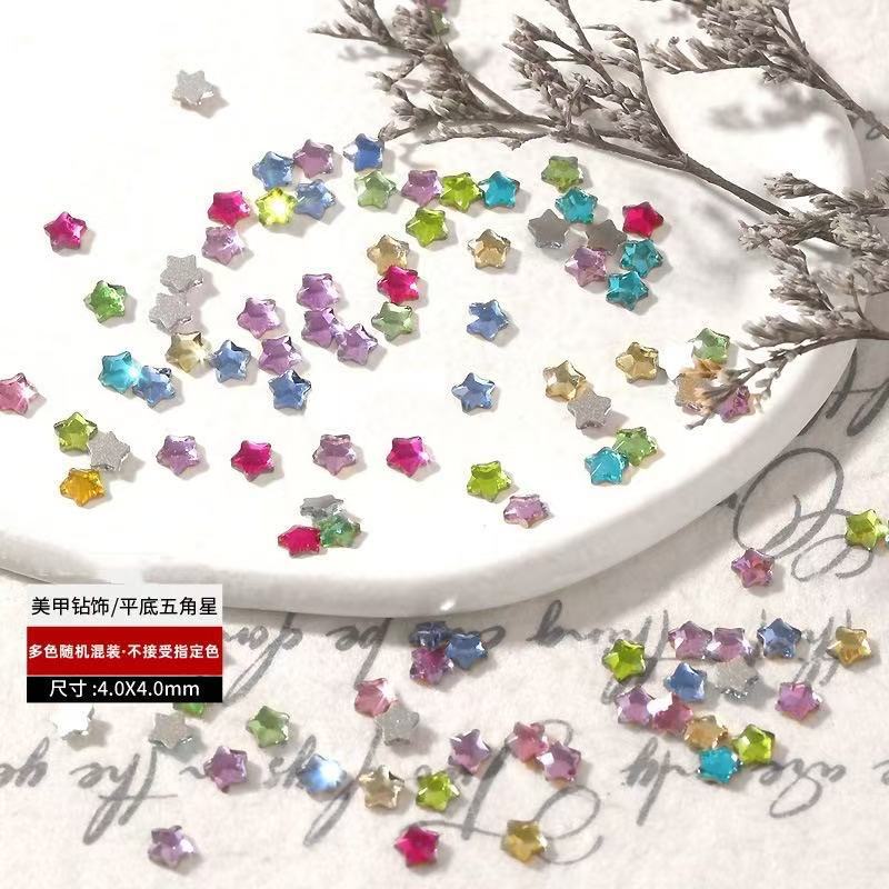 혼합 색상·소형 4x4mm 싱글