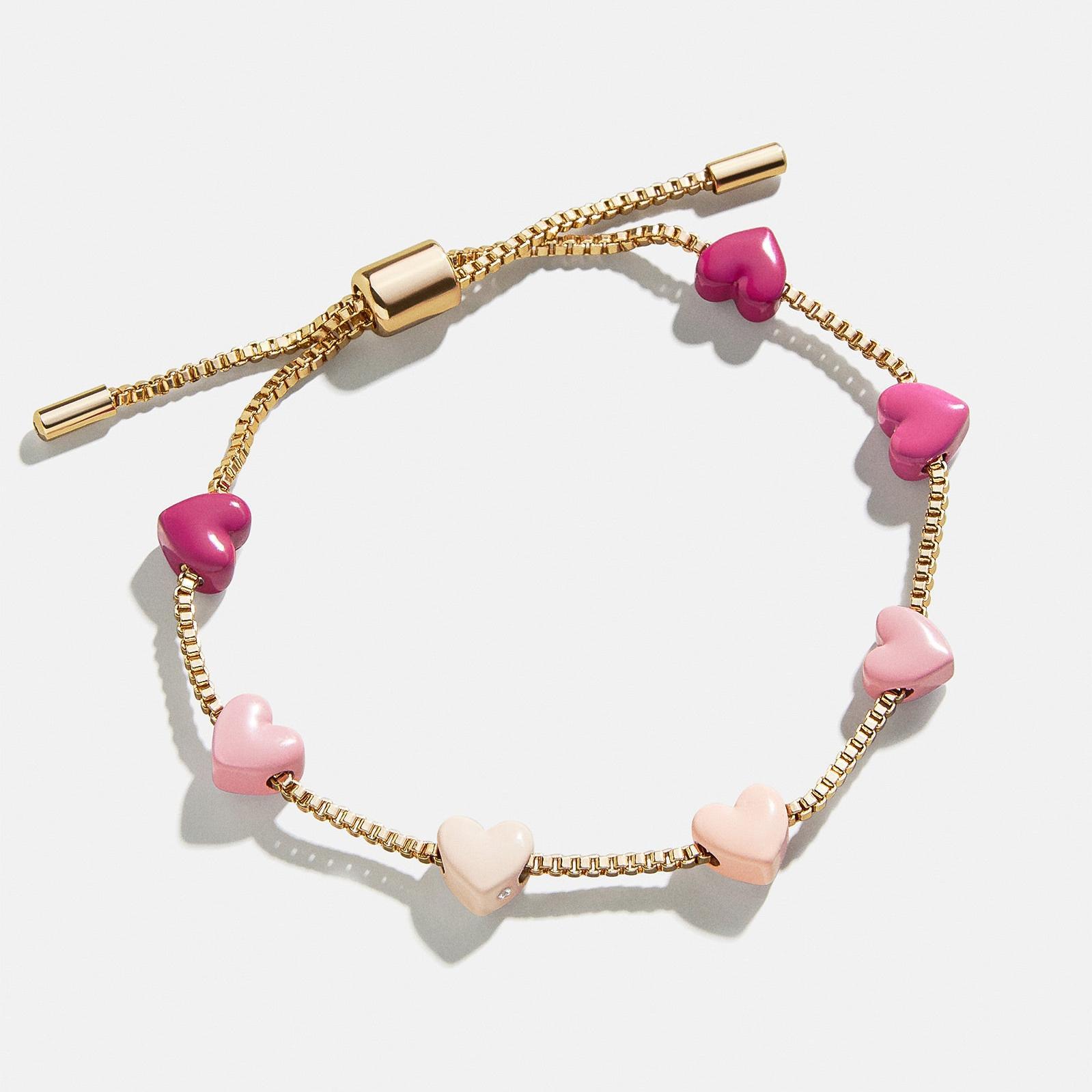 Pulsera corazón gradiente para mujer chapada en oro moda_voghion.com