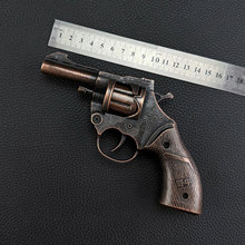 左轮野牛砸炮玩具枪批合金纸炮枪不可发射玩具枪8090怀旧手枪模型