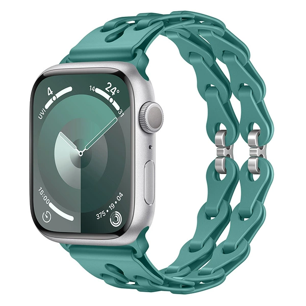 09#pine needle green (silver buckle)