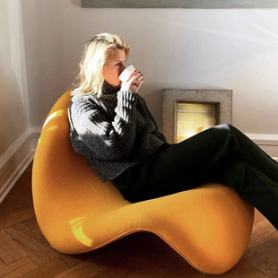 Nordic Tongue Single Chair Home Lazy Lounge Chair Creative Modern Leisure Designer Living Room Balcony Leisure Chair