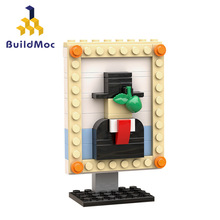 BuildMoc 创意设计人类之子积木像素画 兼容乐高拼搭积木玩具