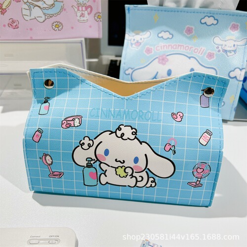 Melody Jade Cinnamon Dog Cute Girly Heart Tissue Box Cartoon PU Paper Box Tissue Cover Car Household Tissue Box