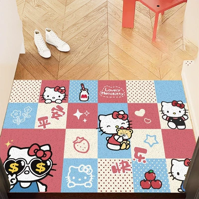 Avtomobil döşəmə paspasları, Cute Kitty Silk Loop - kt-peace-and-happiness-4060cm-silk-circle