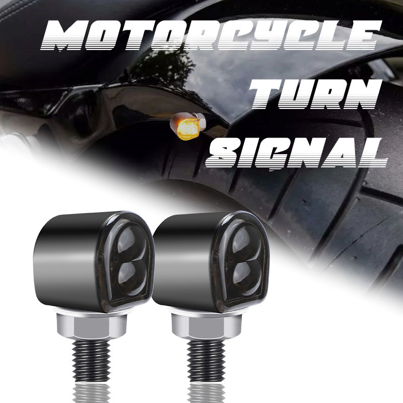 Harley motorcycle modified retro metal LED turn signal hidden finger light mini direction light 12V indicator light
