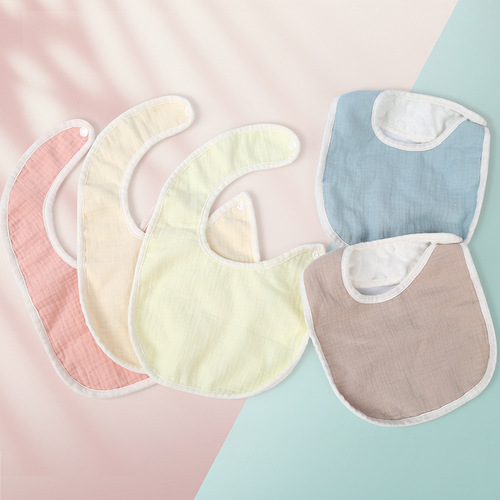 Baby bibs pure cotton beanie velvet baby saliva towel pure cotton waterproof autumn and winter thickened newborn bibs