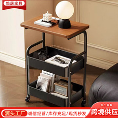 可動二層コーヒーテーブル、モダンでシンプルなトロリー収納ラック、キッチン寝室スナック収納ラック
