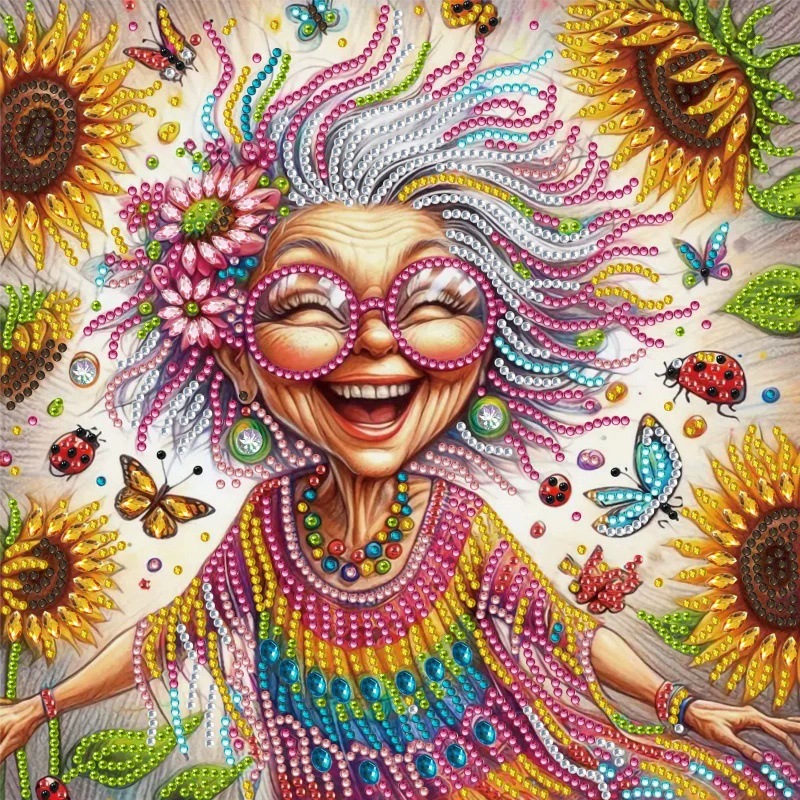 Pintura de Diamantes 5D con Forma Irregular de Princesa de Fantasía, Pintura de Diamantes DIY, Pintura de Diamantes con Puntos de Cristal, 30×30